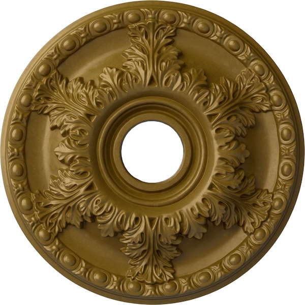 Ekena Millwork Granada Ceiling Medallion (Fits Canopies up to 6 5/8"), Hnd-Painted Gold, 18"OD x 3 1/2"ID x 2 1/2"P CM18GAGLS - main